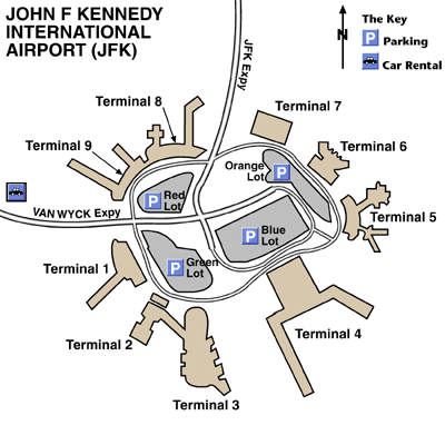 John F Kennedy International Airport Map